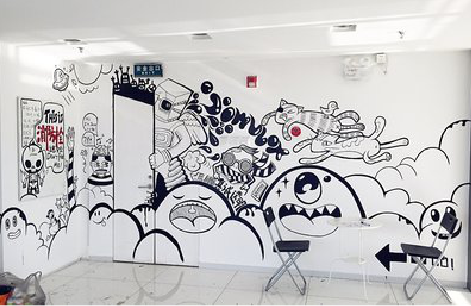 德化手绘墙并非传统涂鸦。