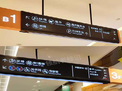 德化如何通过商场标识牌引导客流分布？